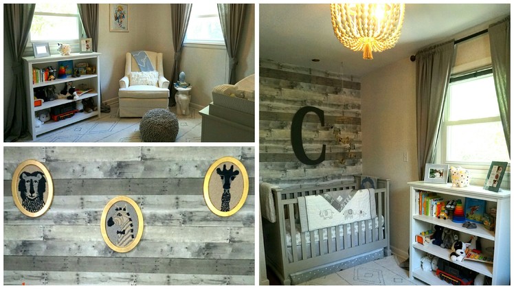 NURSERY TOUR! Neutral Gray & White Rustic Baby Boy's Room