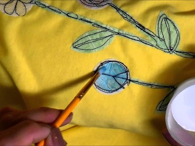 Painting Fabric  Appliques with Inktense Pencils