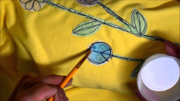 Painting Fabric  Appliques with Inktense Pencils
