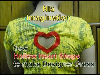 Sew designer hollow heart under any neck design