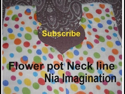 Sew latest flower pot front open neck design with lining innovative in 5 minutes