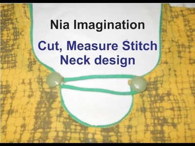 Sew neck design with pippin, loop, buttons simple method