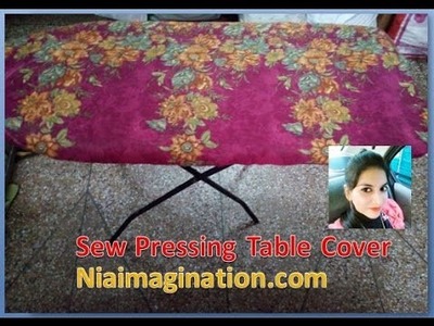 Sew pressing table cover | ironing board cover easy method | recycle shawl