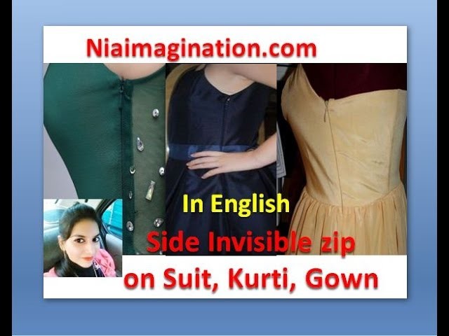 Side invisible Zip on kurta, gown, suit | in English | latest fashion