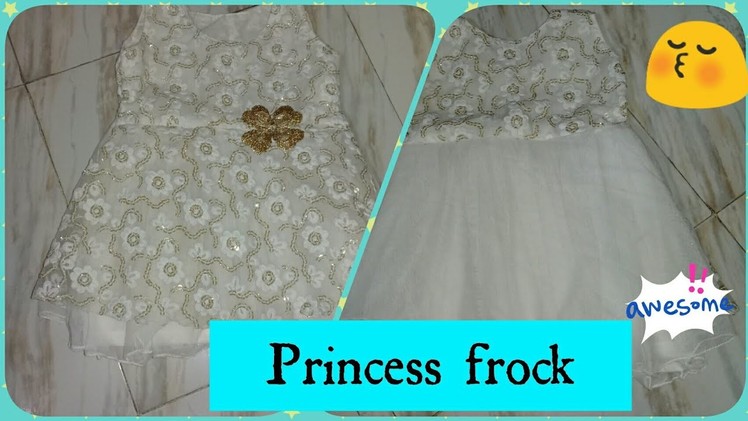 Stitching of beautiful little angel's frock| 5 layers stitching like gown| part -2| Princess frock