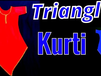 Triangle kurti cutting and stitching( very easy method)