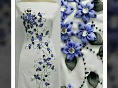 3D Embroidery. Embroidery Of Satin Ribbon.  New Style Of Embroidery.