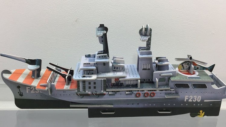 3D Super Puzzle DIY, How to Assembly the HMS Norfolk F230