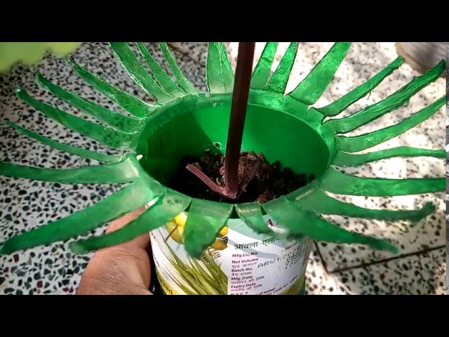 568 - Easy method to make Beautiful Long Life Planter from waste material (Hindi.Urdu) 15.11.17