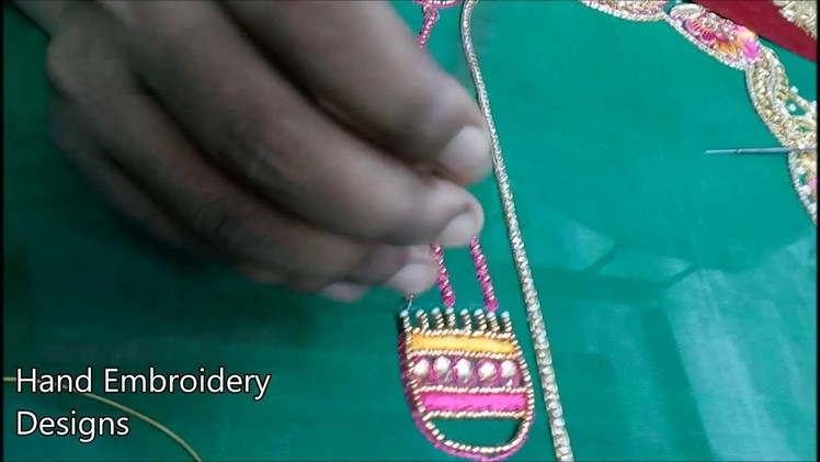 Basic embroidery stitches tutorial | simple maggam work blouse designs | back neck blouse designs