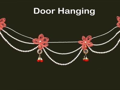Beautiful Handmade Door Hanging Using Pearls || DIY Wall Hanging Craft Ideas Small Living Room