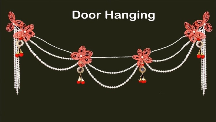 Beautiful Handmade Door Hanging Using Pearls || DIY Wall Hanging Craft Ideas Small Living Room