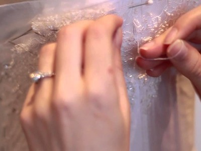 BEHIND THE SEAMS - Hand Appliquéing French Lace on a Wedding Dress