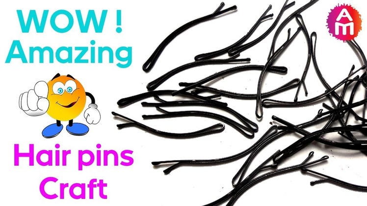 Best use of waste hair pins craft idea | BEST OUT OF WASTE | DIY ROOM DECOR