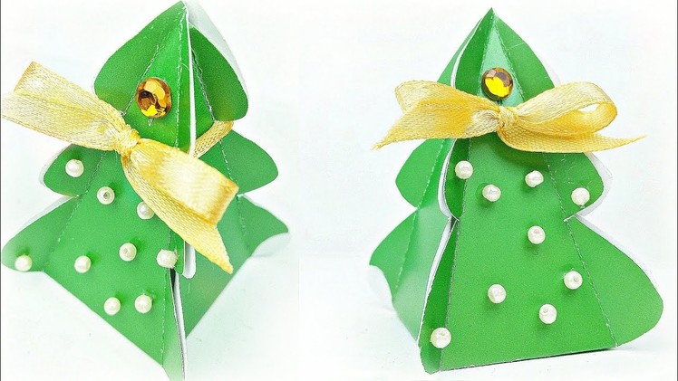 Christmas tree gift box ideas Easy DIY arts and crafts handmade Tutorial