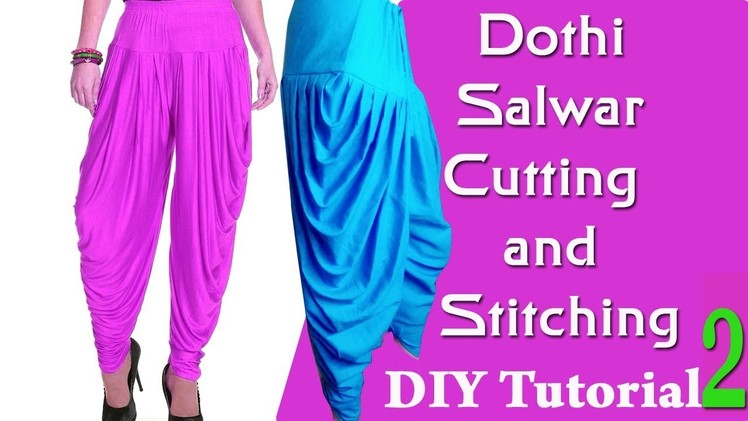 Churidar Pant  cutting and stitching malayalam (Dhoti style) DIY easy tutorial for beginners Part 2