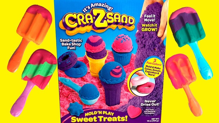 CRA*Z*SAND Sweet Treats Mold 'N Play Toy Review - Toy Videos