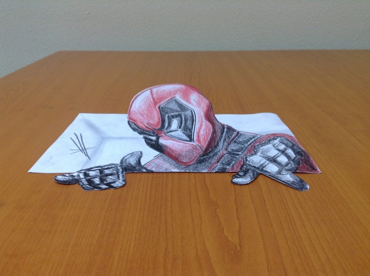 Deadpool 3D drawing