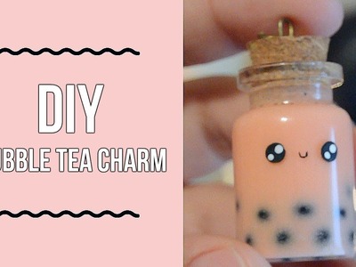 DIY Bubble Tea charm|Polymer Clay and resin Charm tutorial