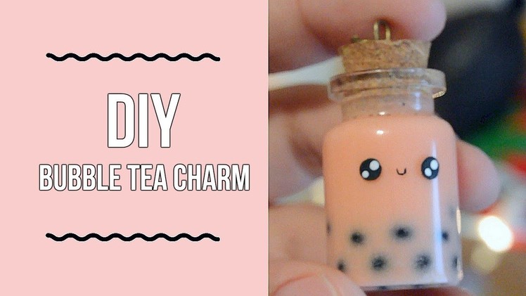 DIY Bubble Tea charm|Polymer Clay and resin Charm tutorial