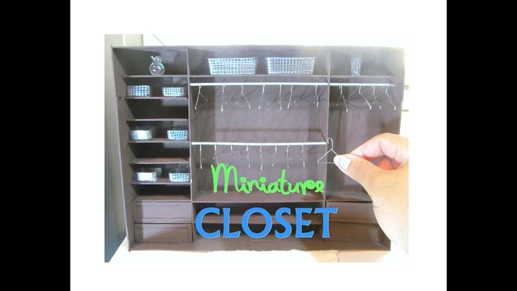 DIY Dollhouse Miniature Wooden Walk In Closet Wardrobe Furniture