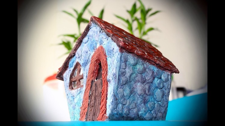 Diy Fairy House making with home made paper clay