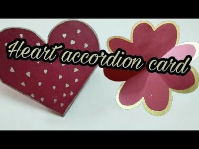 DIY- Heart flower card. heart squash card | Heart accordion card