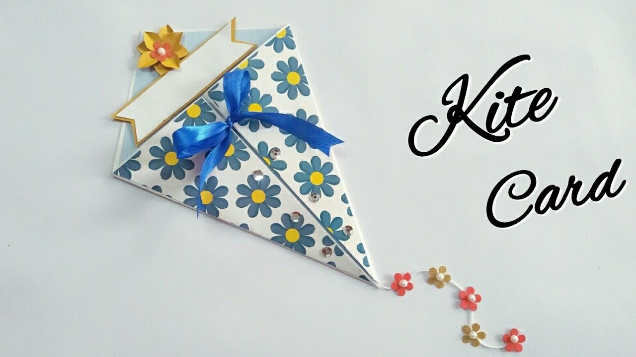 DIY Kite Card. How to make Kite Card for Kids. Kite Fold Card Tutorial