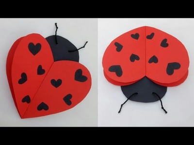 DIY Ladybug| Valentines day craft ideas for kids|School project ideas for kids|Valentine's day card