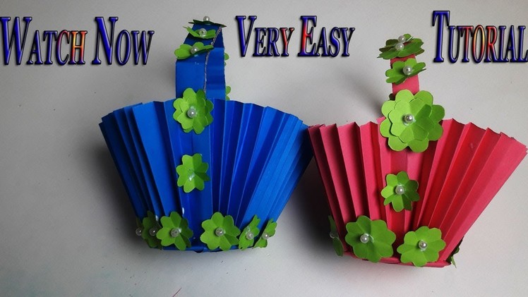 DIY Paper Basket:How to Make Easy paper basket-Christmas Gift Basket | Simple DIY Paper Craft Ideass