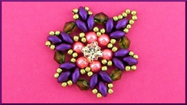 DIY | Perlen Anhänger | Schmuck | Beaded twin bead necklace pendant | Beadwork jewelry