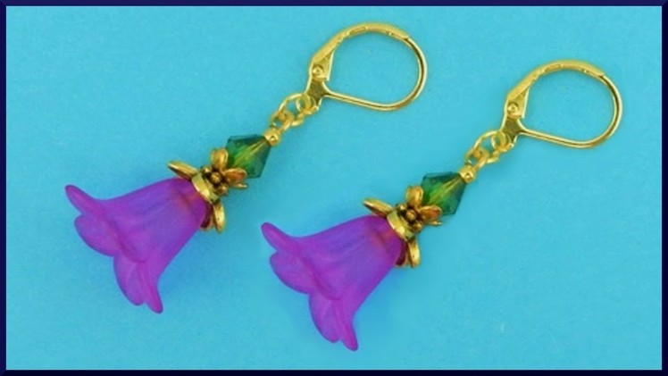 DIY | Perlen Blumen Ohrringe | Beaded acrylic flower earrings | Beadwork jewelry