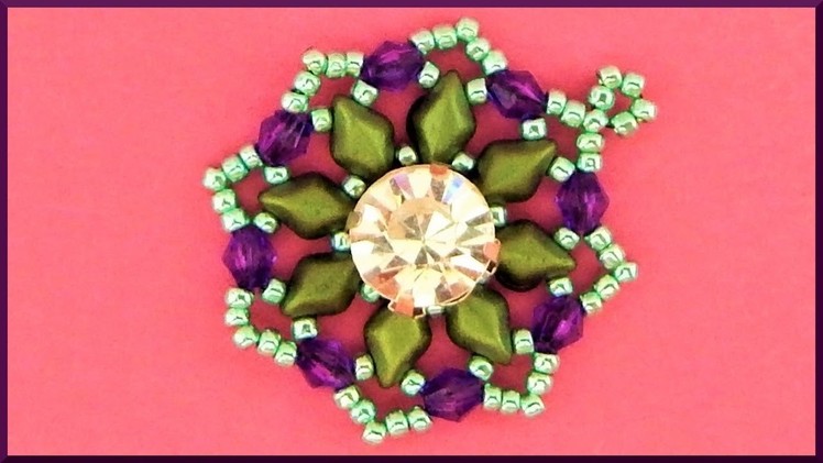 DIY | Perlen Ketten Anhänger | Beaded necklace gemduo pendant | Beadwork jewelry