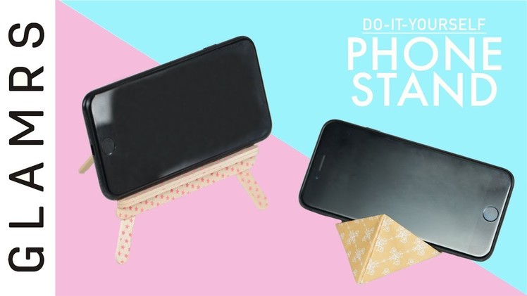 DIY Phone Stand.Holder Using Craft Paper & Popsicle Sticks