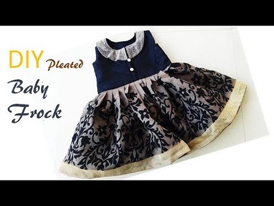 DIY Pleated baby frock Cutting And Stitching Full Tutorial