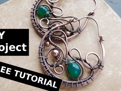 DIY project Wire earrings tutorial without soldering