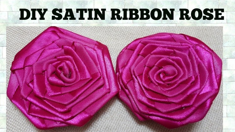DIY Satin Ribbon Rose tutorial. How to make satin ribbon flowers. DIY Craft Tutorials