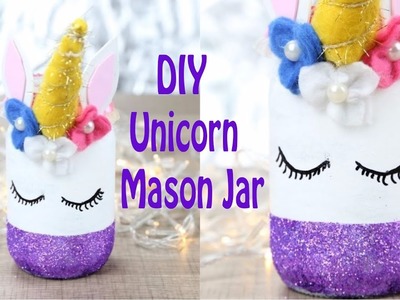 DIY Unicorn Mason Jar | Unicorn Room Decor