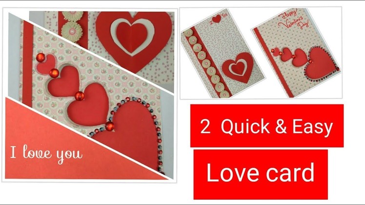 DIY Valentine Cards Handmade Greeting Cards for boyfriend - How to make Love Valentine Card ideas