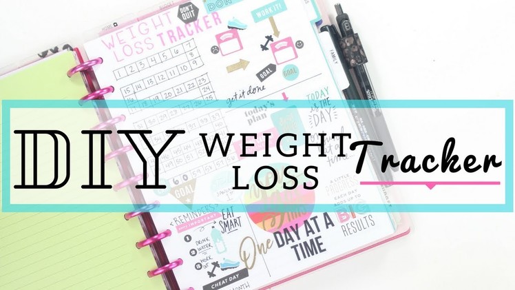 DIY Weight Loss Tracker ????‍♀️〰️ In Depth How To | Fitness Planner| At Home With Quita