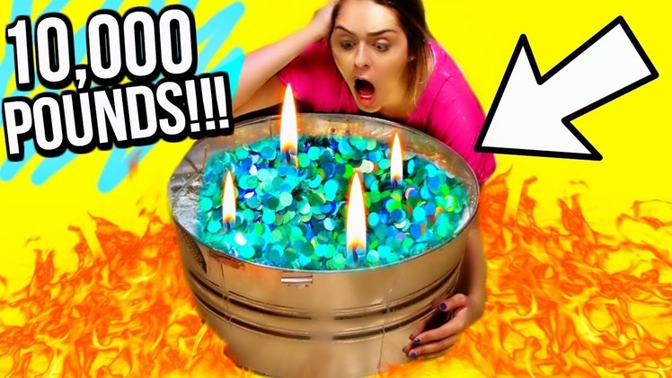 DIY WORLDS BIGGEST HOLOGRAPHIC CANDLE!! 10,000 POUNDS!!!  MASSIVE DIY CANDLE!!  #ad