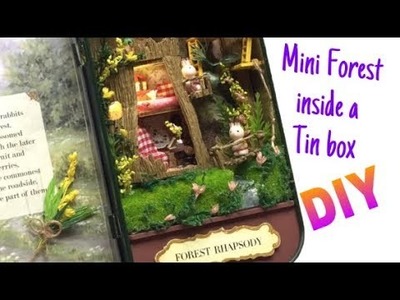 Dollhouse miniature in a tin box- Cuteroom kit- Forest Rhapsody