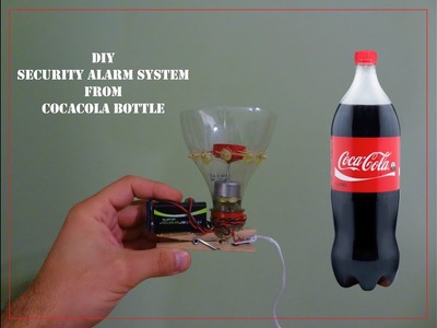DOOR ALARM from CocaCola bottle and DC motor || DIY