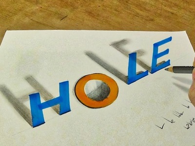 Drawing Letters Hole - 3D Text Art - Vamos