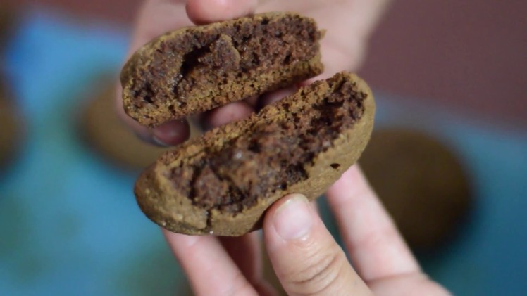 Easy Soft spongy whole wheat flour chocolate cookies with simple ingredients | for Begginers