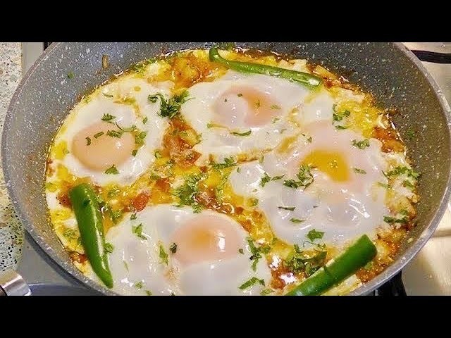 Eggs with Tomatoes & Potatoes - Easy Afghani Style Breakfast - صبحانه مزه دار افغانی