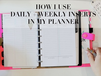 How I Use Daily Inserts with a Week on Two Pages in My Planner