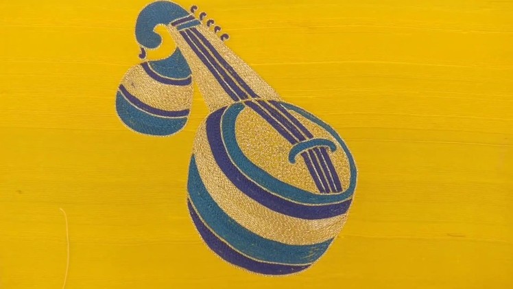 How to do a Veena Design using Embroidery