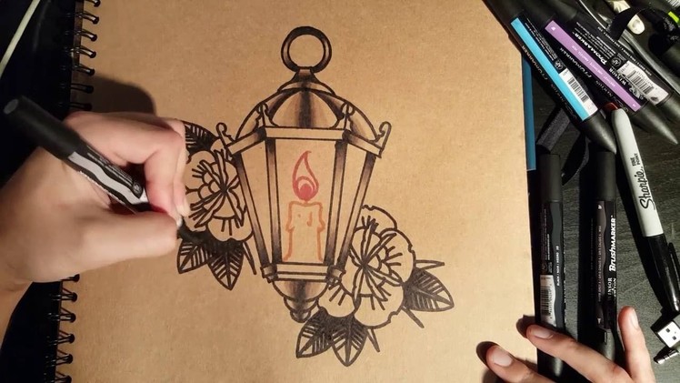 How to Draw an Old School Lantern by thebrokenpuppet