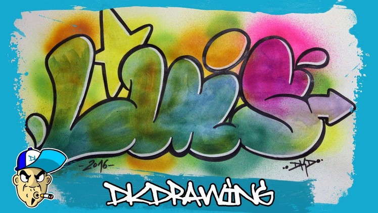 How to draw graffiti names - Luis #17